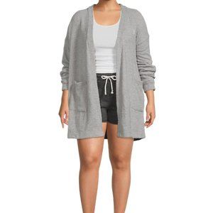 NWT LAUNDRY BY SHELLI SEGAL SOFT OPEN FRONT LOUNGEWEAR ROBE - L